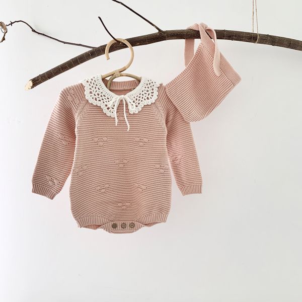 Y-F Wholesale Eco-Friendly Kids Fashion Handmade Crochet Floral Embroidery 100% Cotton Lace Collar with Hollow Neckline