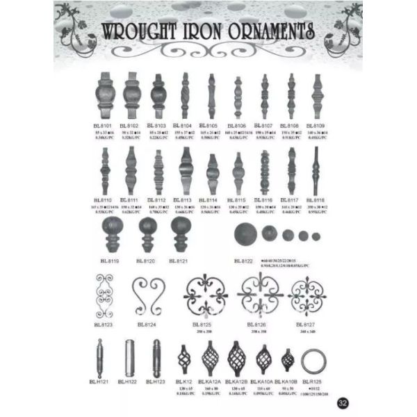 ISO9001 Cast Iron Ornaments Decorative Iron Panels Antirust Oil Surface Finish