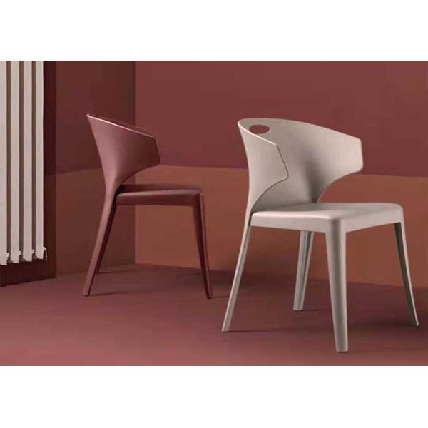 Non Slip No Foldable Indoor Plastic Chairs 45cm In Living Room