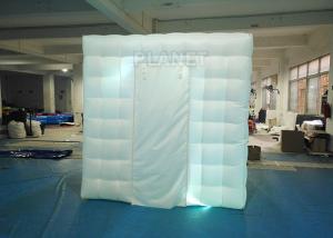 China 2.4x2.4x2.4m Small White Inflatable Party Cube Booth Tent With 2 Doors on sale
