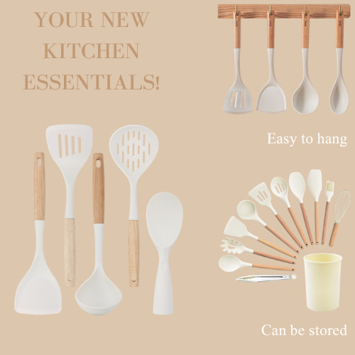 Nonstick Kitchen Cookware Accessories Utensil Set With Long Handle