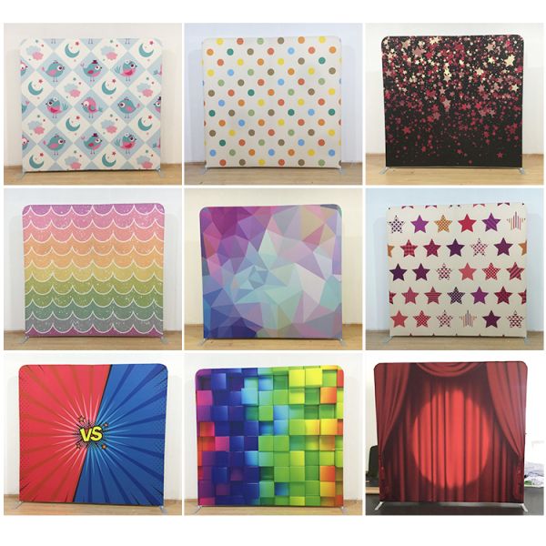 8X8 Pop Up Display Backdrop 250 Gsm Knitted Fabric Light Weight Tool Free