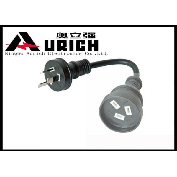 SAA approval Australia 3pin male ac power cord to 3 pin female power adapter