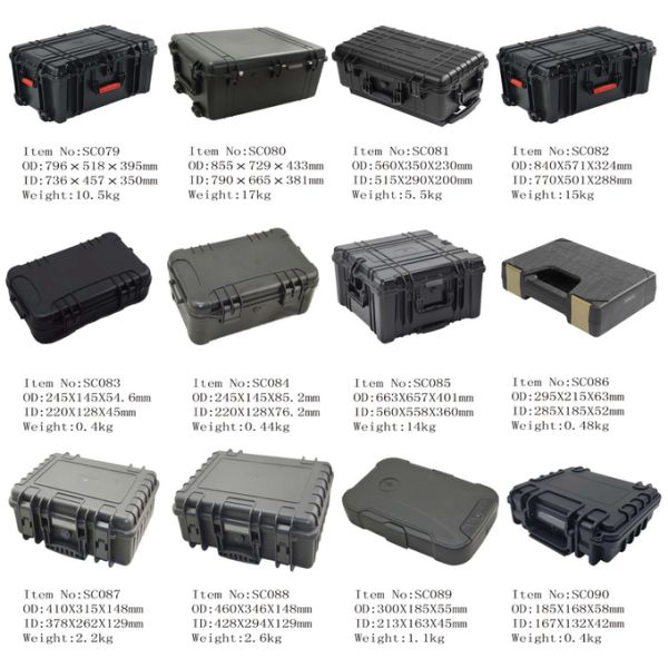 Six Watches Water Resistant Watch Box Black Plastic