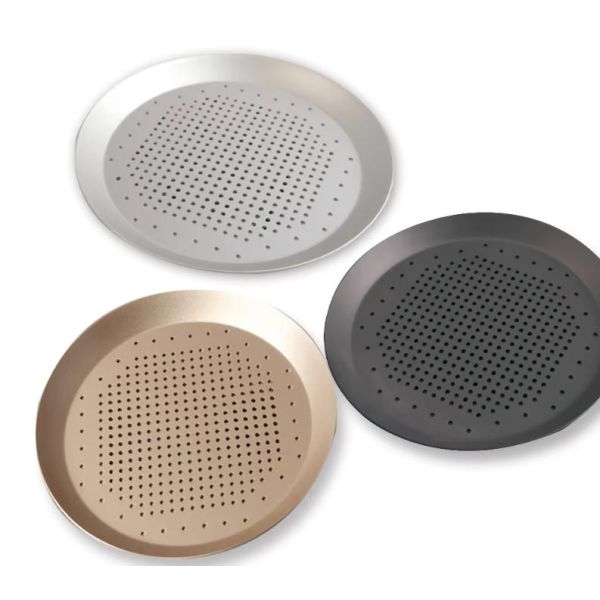 11-inch Perforated Pizza Pan Hard Anodized Non Stick Pizza Baking Pan Round Thickened 1.5mm Non Baking Pan