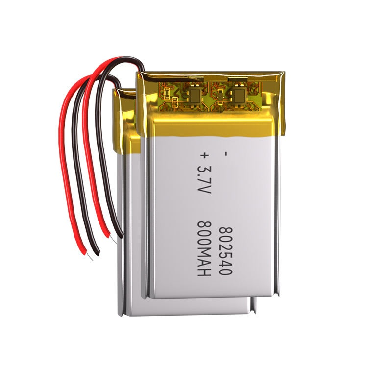 3.7v Li-polymer Battery 800mah 802540 Lithium Polymer Battery 802540 Lithium Polymer Battery Pack 500times Cycle Life