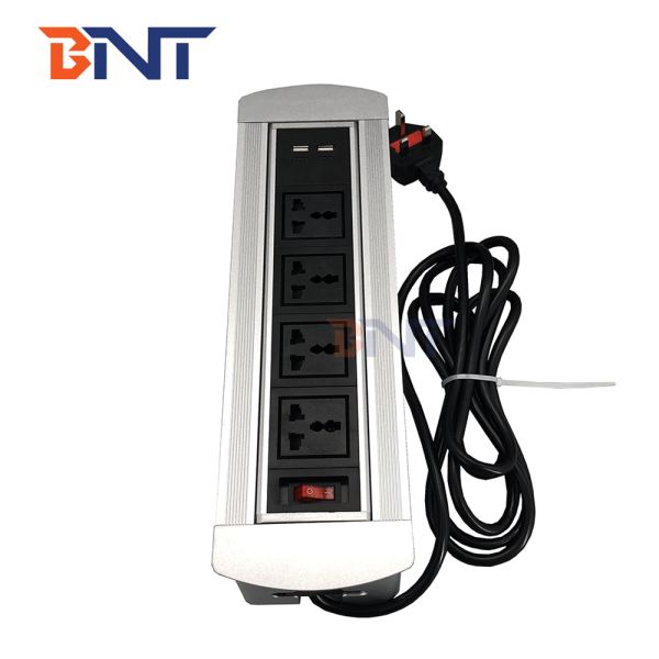 Hidden in desk with usb charger conference table flip up power socket
