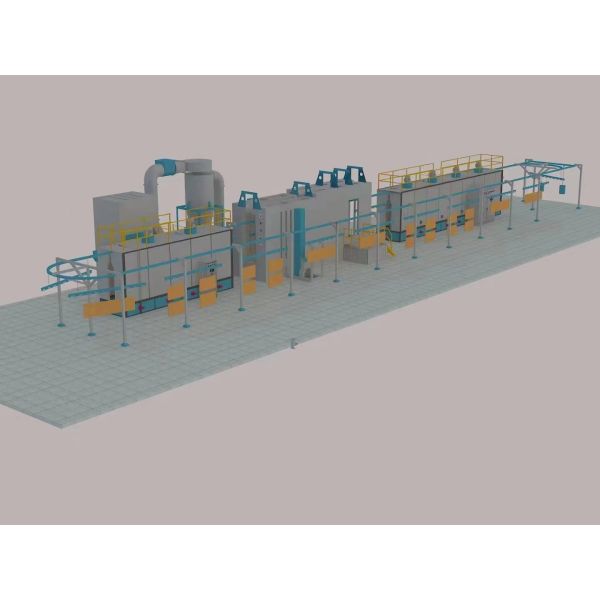 40m/Hour Automatic Powder Coating Line For Wood Plate Wooden Furniture Mdf