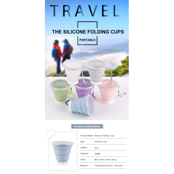Shatterproof 320ML Silicone Collapsible Travel Coffee Mug