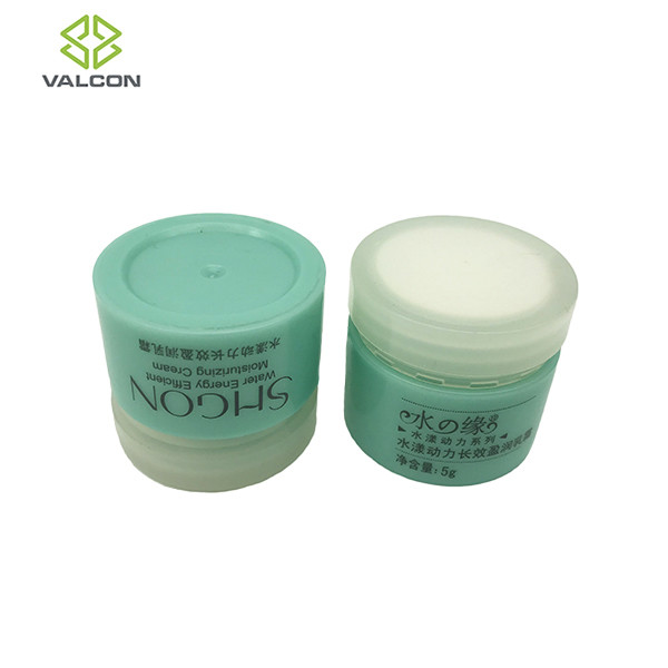 Transparent Cap Cosmetic Cream Jar , 5 ML Cosmetic Jar Packaging HDPE Material