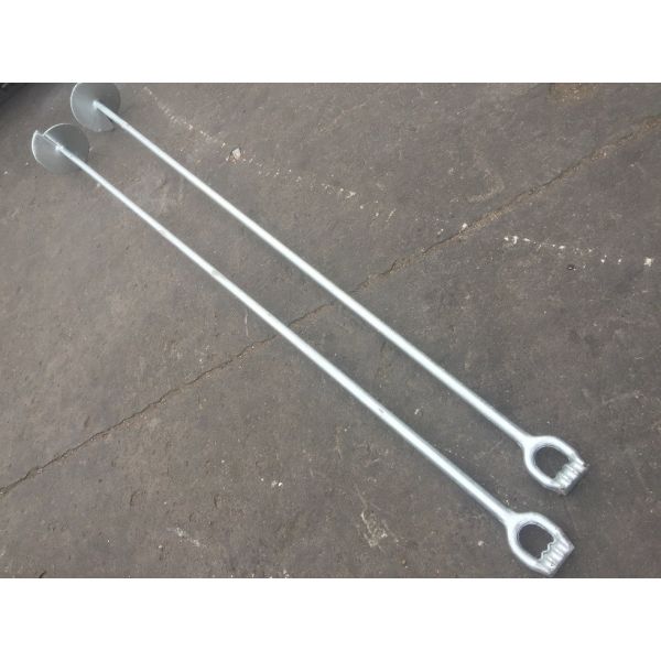 3/4-66 Galvanized Ground Helical Piles For Transmission Tower 6mm 8mm Helix Thickness