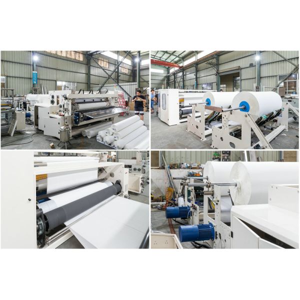 Toilet Paper Roll Rewinding Machine , PLC Small Scale Paper Making Machine Maxi Rolls
