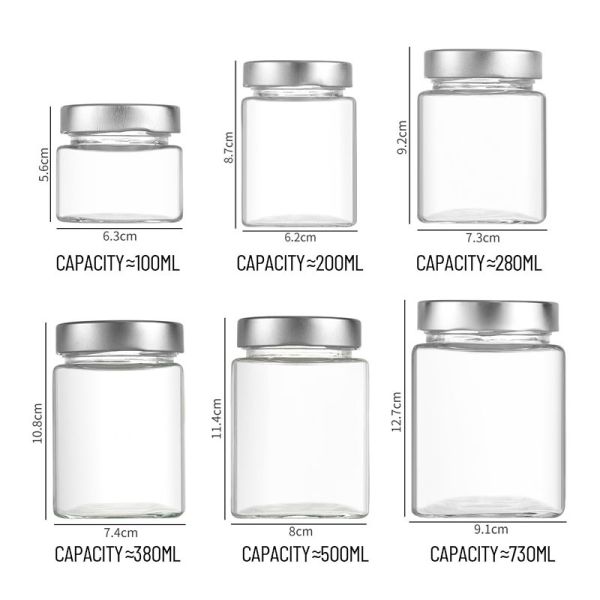 Commercial-Grade Airtight Glass Jars With Lids|Bulk Food Storage Container|OEM Solutions