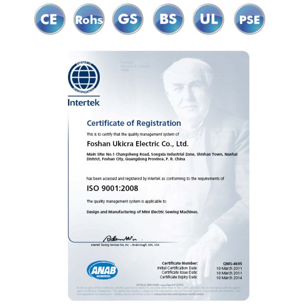 High Speed Mini Home Sewing Machine UFR-613 Flat-Bed 0.3-1.8mm Max. Sewing Thickness