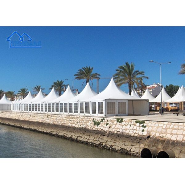 Customized Design UV Resistance / Waterproof / Flame Retardant / Movable Pagoda Glass Marquee Tent