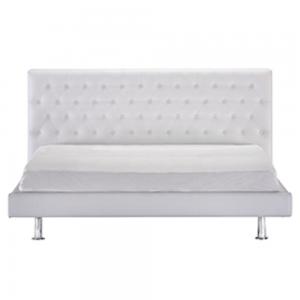 Quality White Practical Queen Size Upholstered Bed , Multipurpose Small Queen Bed for sale
