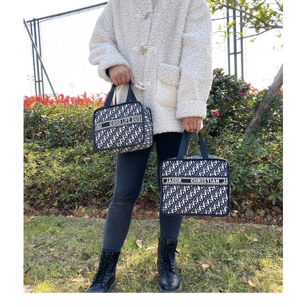 Cotton Fabric Lining 210D Makeup Storage Case For Travel