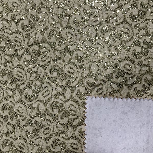 Leather Factory Supplier Pu Glitter Leather fabric For wallpaper
