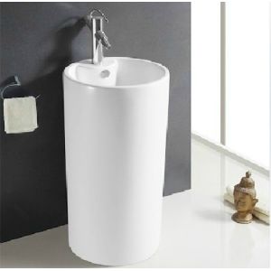 Quality Freestanding bathroom suite basin with pedestal for sale
