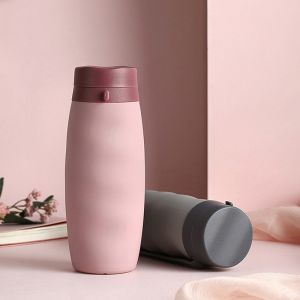 135g 600ml Silicone Roll Up Water Bottle For Unisex