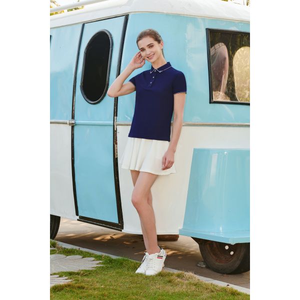 OEM Quick Drying Flyita Black Cotton Polo Shirt 3D Embroidery SGS