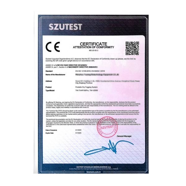 Biology Lab Disinfection Vaporized Hydrogen Peroxide Generator