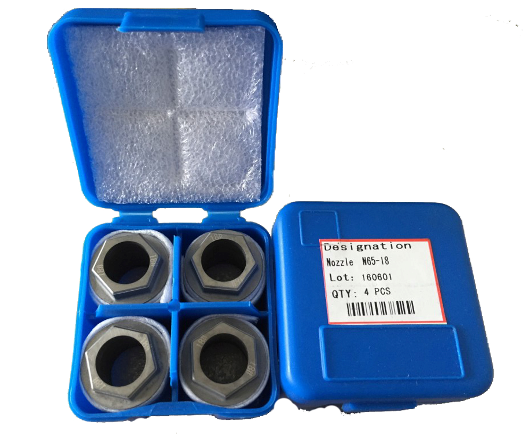 Tungsten Carbide External Hexagon Oil Spray Nozzle YG8 Grade 24.03mm OD