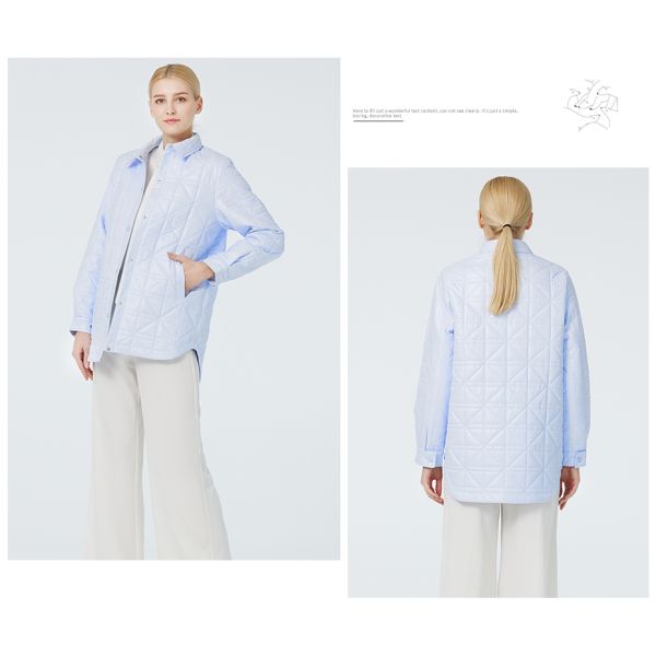 Light Blue Wind Breaker Coat Sping Autumn Long Spring Coats For Ladies