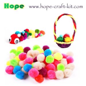 10mm ~40mm assorted color & sizes round shape soft Pom pom ball for children