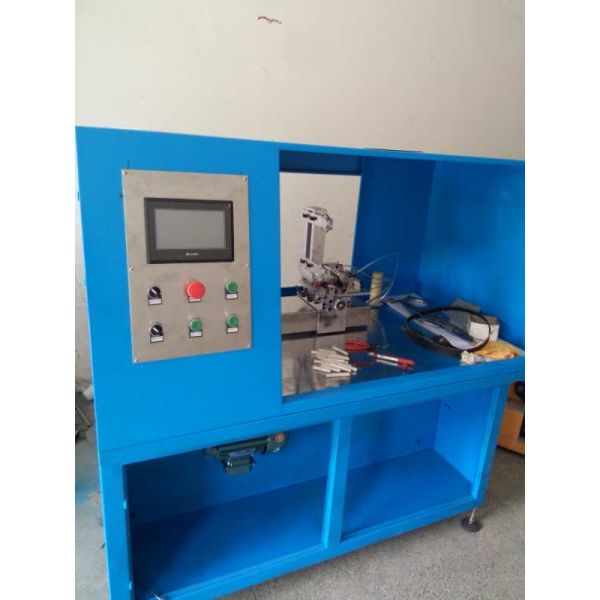 Full Automatic Twin Shaft Rubber Gasket Cutting Machine In Blue Color
