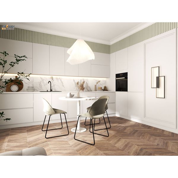 Ethiopian Kitchen Cabinet Set Modern Wood Home Furniture Design with Customized Color