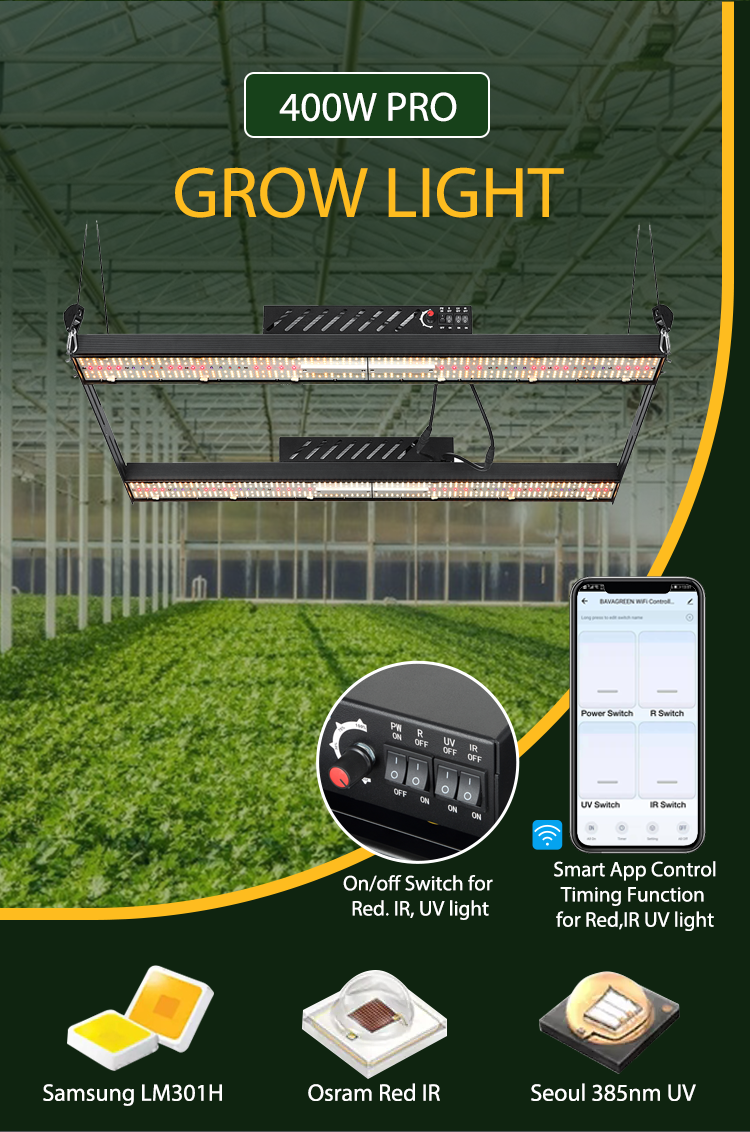 ETL 400w Full Spectrum UV IR LED Grow Light 1040 Umol/S