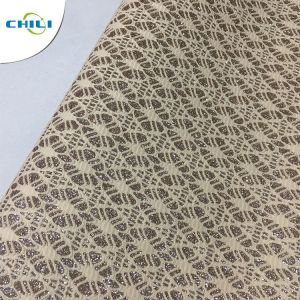 Quality Artifical Shinning Synthetic Fabric With Glitter Leather For Shoes for sale