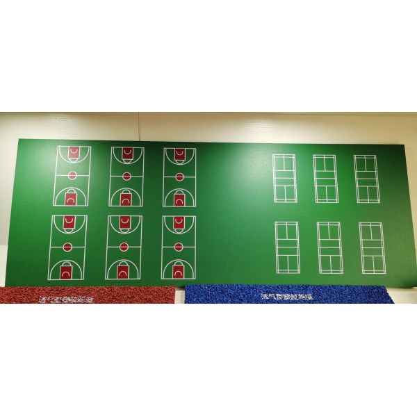 Harmless Odorless Silicon PU Flooring Anti Slip Sport Flooring Red