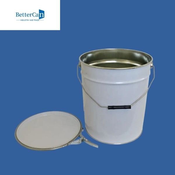 0.28mm-0.35mm Metal Paint Pail Round 5 Litre Metal Bucket UN Approved