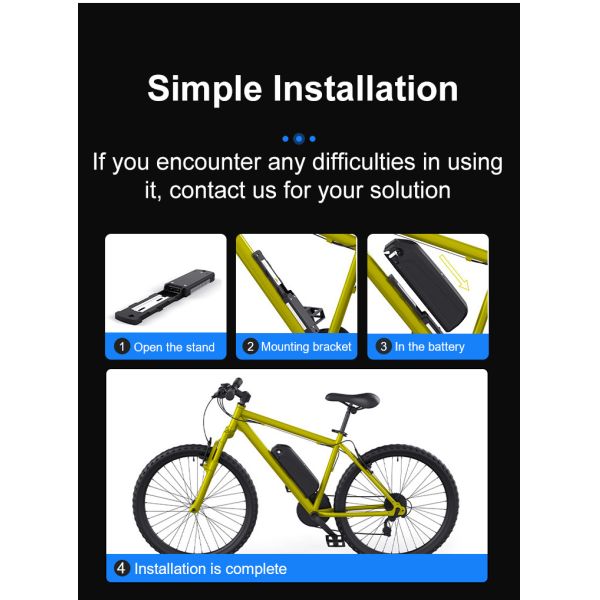 48V 13ah Electric Bicycle Rechargeable Hailong Li-ion E-Bike Battery