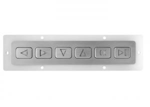 Quality Stainless Steel Metal Keypad Industrial Matrix IP67 Waterproof 6 Keys 0.45mm Travel for sale