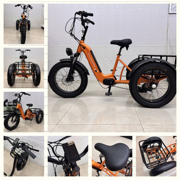 Lightweight Electric Powered Tricycle For Cargo Transportation Fat Tire Electric Tricycle