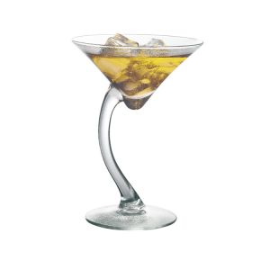Curved Stem Plastic Martini Glasses Bacardi Polycarbonate Cocktail Glasses