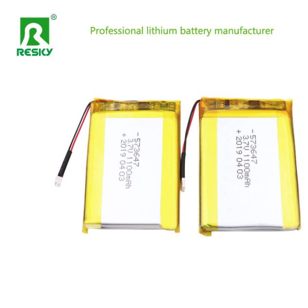 Prismatic Pouch Lithium Polymer Battery Cell 573647 553450 3.7V 1100mAh Power Storage Batteries