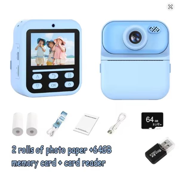 Kids Digital Camera 1080P HD Instant Print Camera Portable Camera Toy with 32GB Card Gift For Boys Girls 3-12