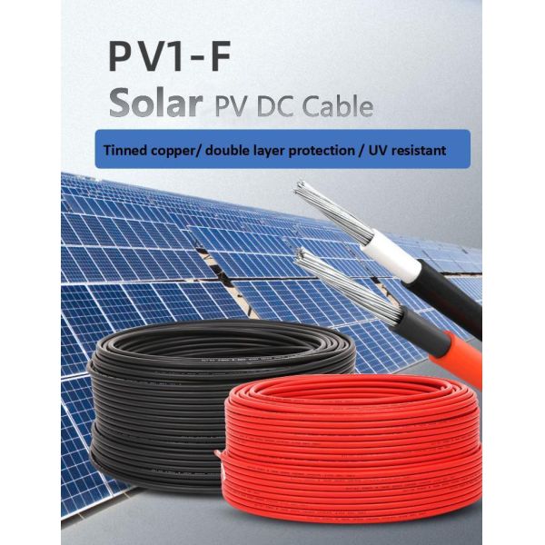 Electrical Solar Cable H1z2z2-K PV1-F DC Power Solar PV Wire 6mm2 10mm2 for Solar Panel Electric Cable