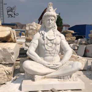 Quality Lord Shiva Marble Statue Garden Buddha Statues Large Hindu God Religious Sculpture for sale