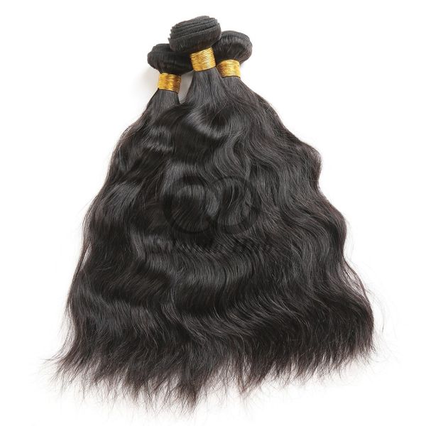 Natural Black Natural Wave Remy Human Hair Bundles Sew In Weave Bundles Brazilian Bundle Deals