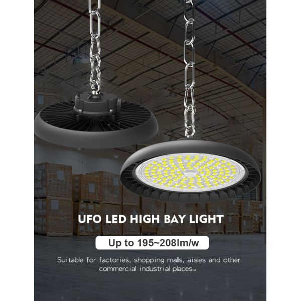 Commercial Led Warehouse Lights 100w High Bay Led Lights Die Cast Aluminum Alloy