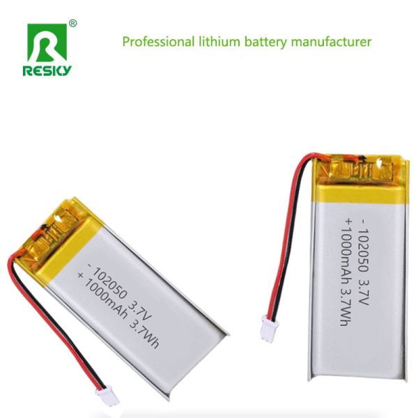 Lithium Polymer Battery 102050 3.7v 1000mAh 3.7Wh Rechargeable Lipo Battery Pack For Handheld Device