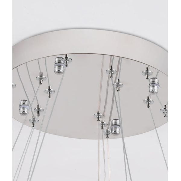 Multilayer High End Foyer Large Foyer Chandeliers Vertical Ring Pendant Light Rustproof