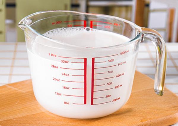 Clear Red Graphics 4 Cup Measuring Cup 1000ml High Borosilicate Easy Use