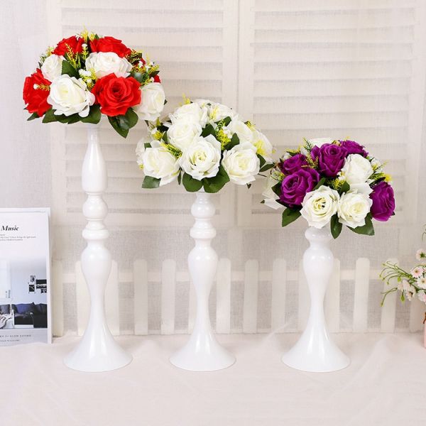 Table wedding centerpieces decorative flower vase pillar shape flower vase for wedding decor