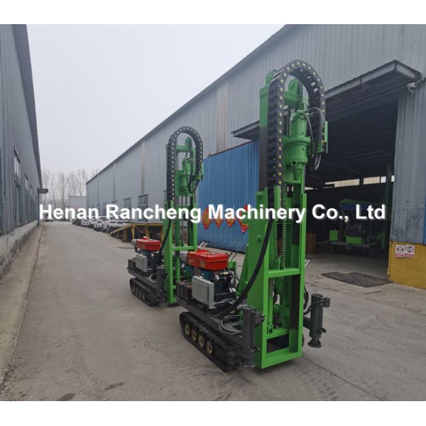 Rubber Crawler Mounted Solar Pile Driver 25HP Diesel Engine 30m Piling Depth